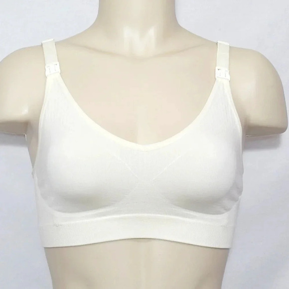 SMALL Medela Basics Collection Seamless Maternity Nursing Wire Free Bra Ivory NW - Picture 1 of 5